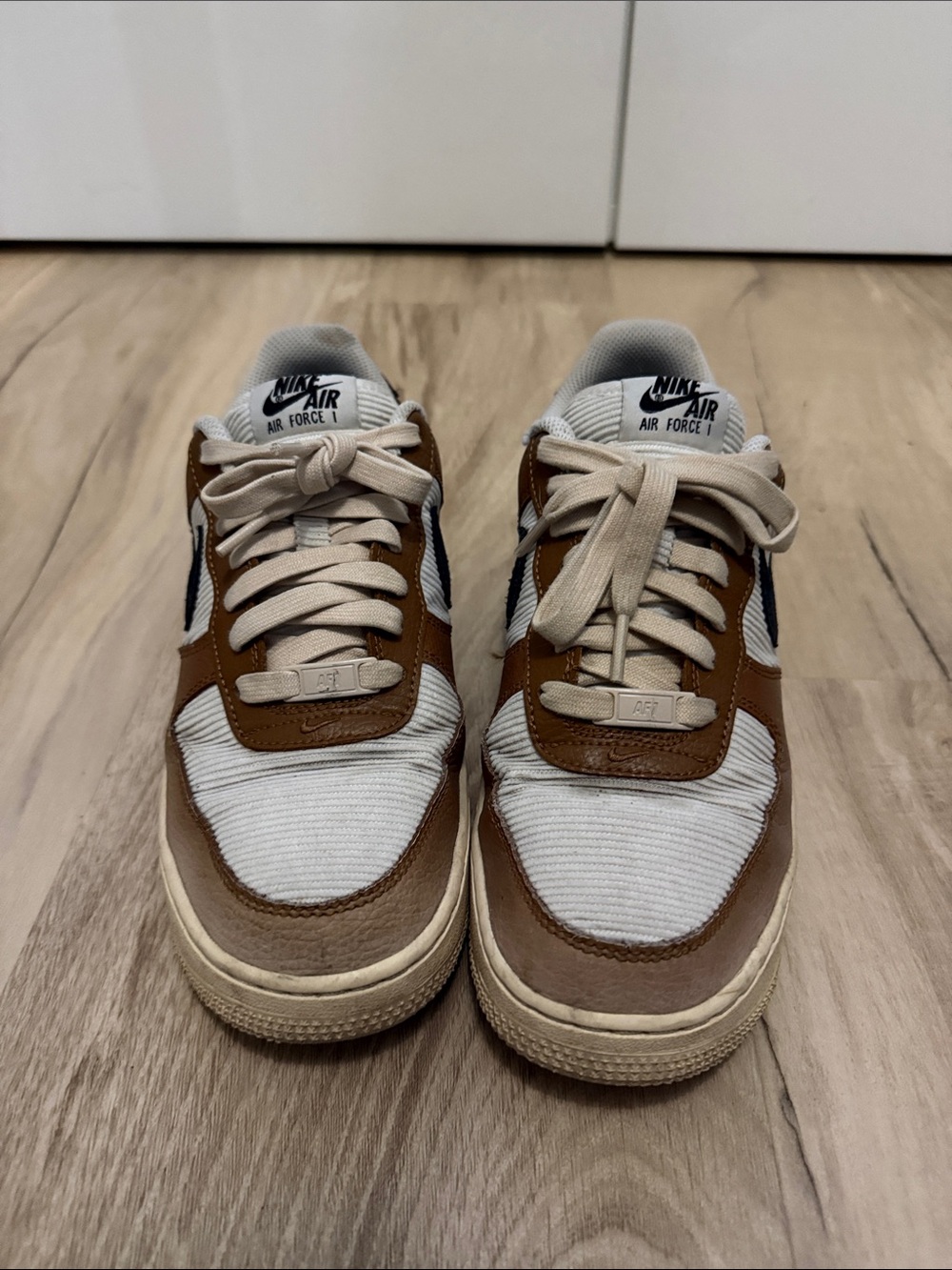 Air Force 1 Low Sneakers in Brown and White